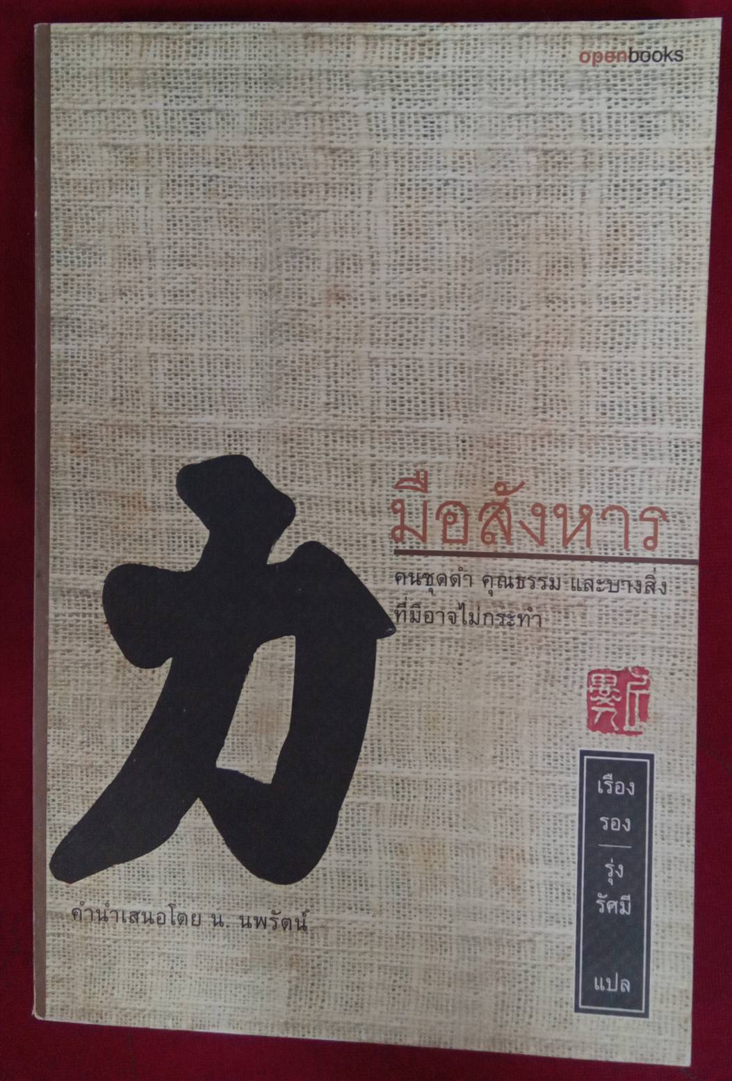 มือสังหาร : เรืองรอง รุ่งรัศมี แปล คำนำเสนอโดย น.นพรัตน์