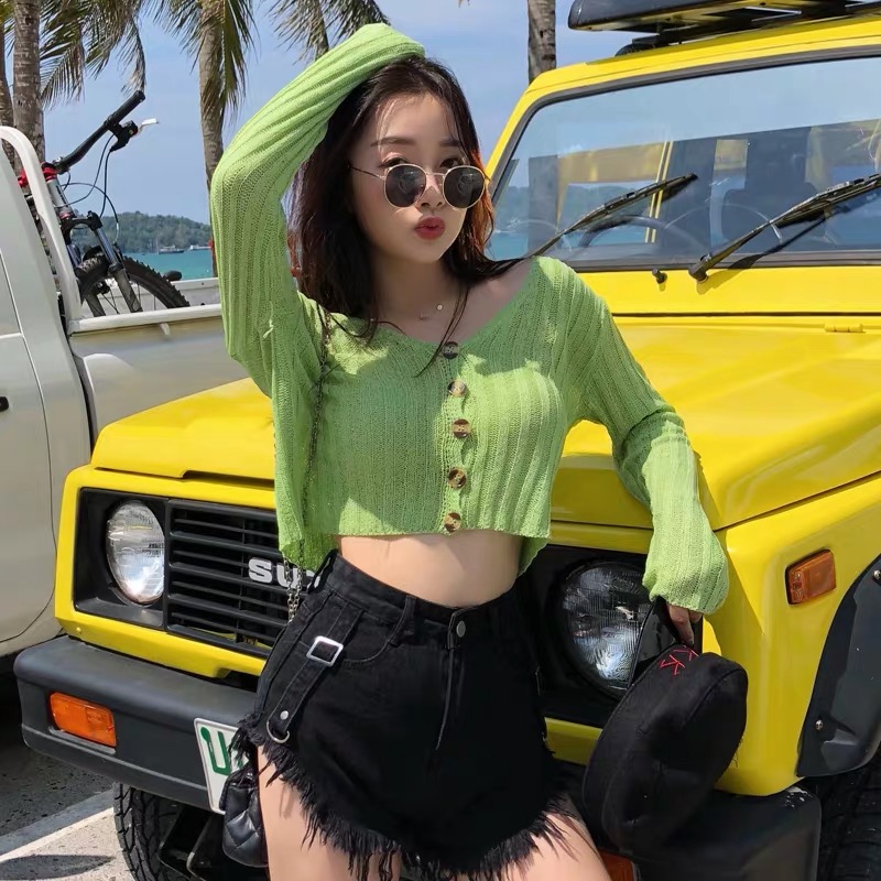 เสื้อไหมพรมแขนยาว knit cardigan