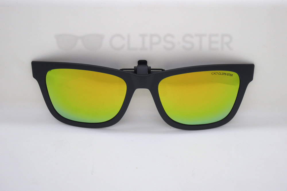 คลิปออนกันแดด Clipsster รุ่น Wayster O Signature Edition กรอบดำเลนส์ปรอทส้ม