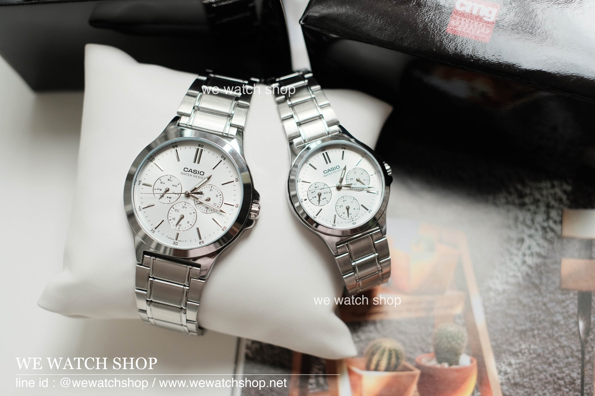 นาฬิกาคู่ CASIO Standard รุ่น MTP-V300D-7AUDF and LTP-V300D-7AUDF สีเงิน สายสแตนเลส สินค้าใหม่ ของแท้ รับประกันศูนย์ CMG 1 ปี