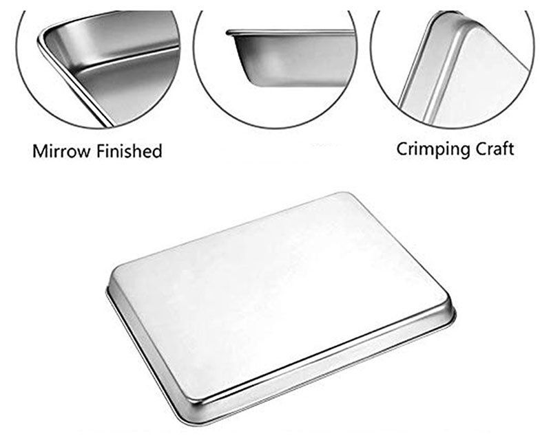 ถาดอลูมิเนียมขนาดยาว 24 ซม x กว้าง 18 ซม. X สูง 3 ซม.