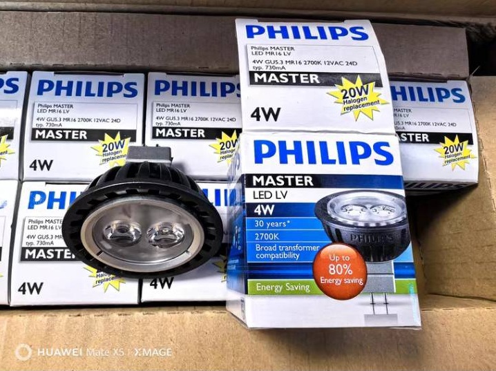 PHILIPS MR16 4w 2700K 24D ไม่สามารถปรับหรี่แสง,จำนวน1ดวง/ลัง
