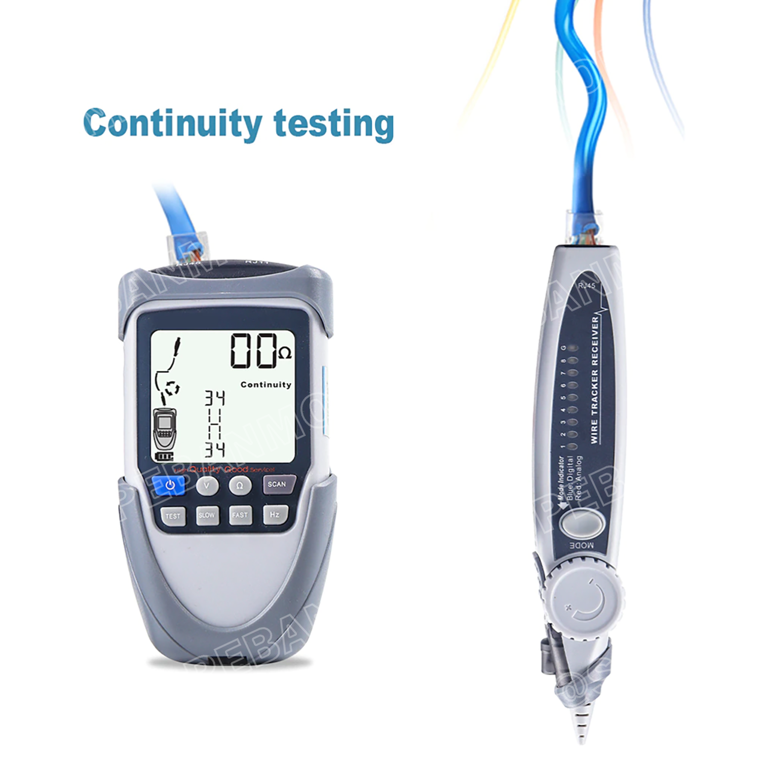 ET-613 ตัวทดสอบสายเคเบิล ทดสอบ Poe เครือข่ายเครื่องติดตามความต่อเนื่องของแบตเตอรี่ขั้วตรวจสอบ POE Test Multi-Ftion เครื่องทดสอบสายเคเบิล LCD Network Cable Tester Wire Tracker Continuity Battery Voltage Polarity Check POE Test Multi-function Cable Tester