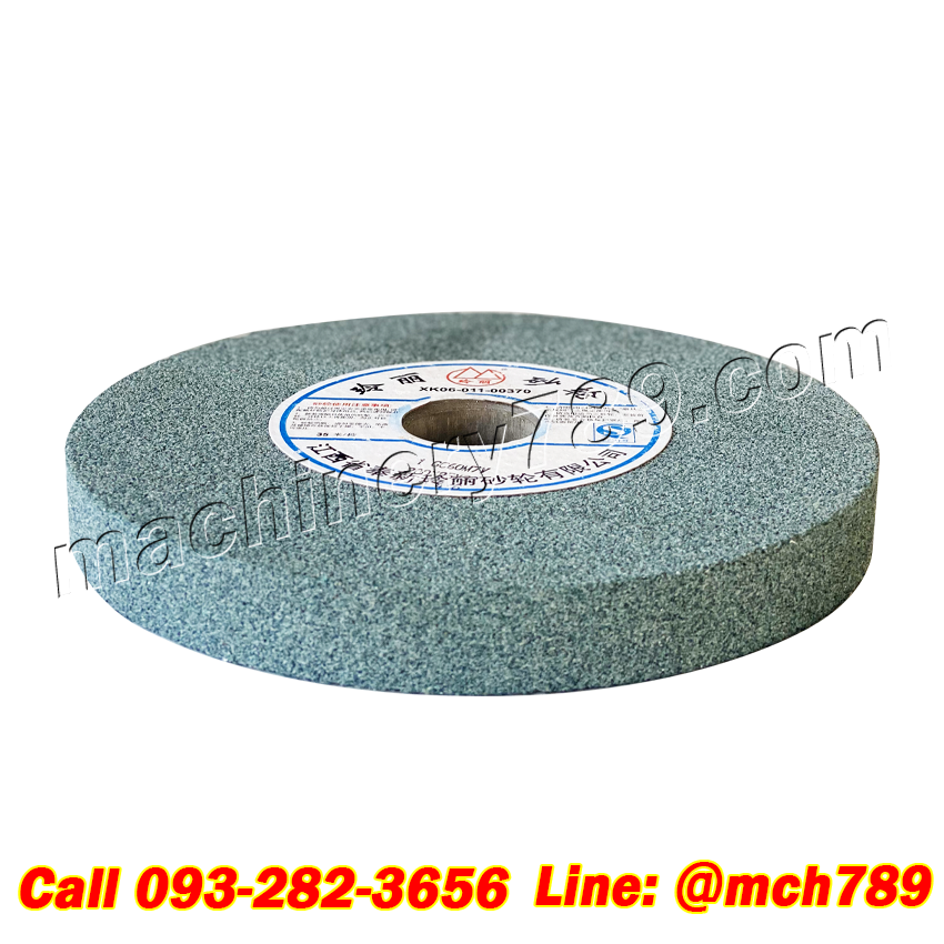 หินเจียรสีเขียว หินเจียร 8 นิ้ว ขนาด 200x25x32 มม.ความละเอียด #60 หินเจียร์คาร์ไบด์ หินลับเตนเลสสำหรับใช้กับงานเจียรเหล็กแข็ง GREEN Grinding Wheel Stone (Round Shape 200x25x32 MM #60)
