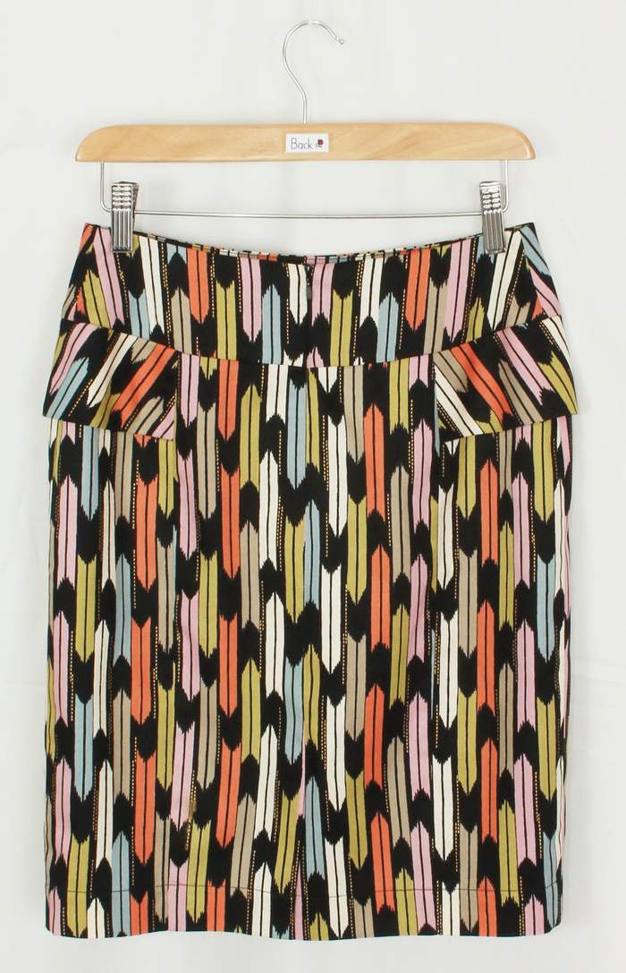 SK-203 กระโปรงแฟชั่น&ทำงาน ทรงสอบ ผ้าคอตต้อนญี่ปุ่นพิมพ์ลายกราฟฟิกหลากสี