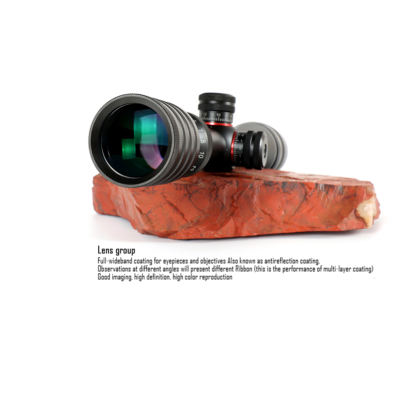 กล้องติดปืน กันน้ำ กันกระแทก มีไฟเส้นเล็ง T-EAGLE R 4 16X44 AOE HK SCOPE