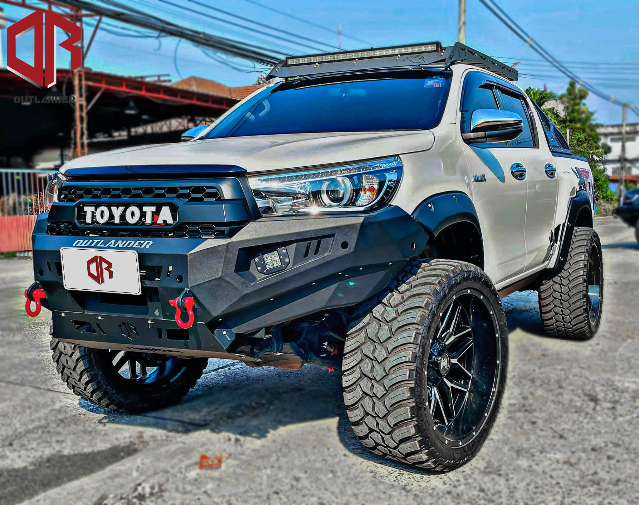 กันชนหน้า OUTLANDER รุ่น THUNDER : REVO ROCCO 2018-2019