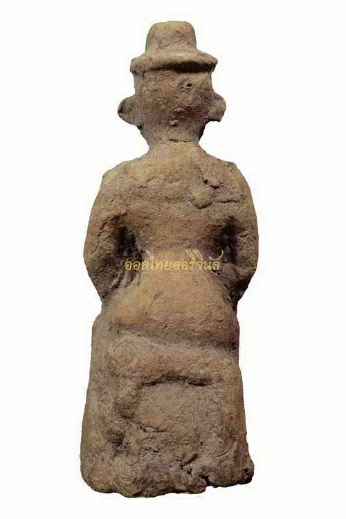 ตุ๊กตาฝรั่ง(ชาวต่างชาติ)นั่ง สมัยอยุธยา เนื้อดิน อยุธยา 63040312