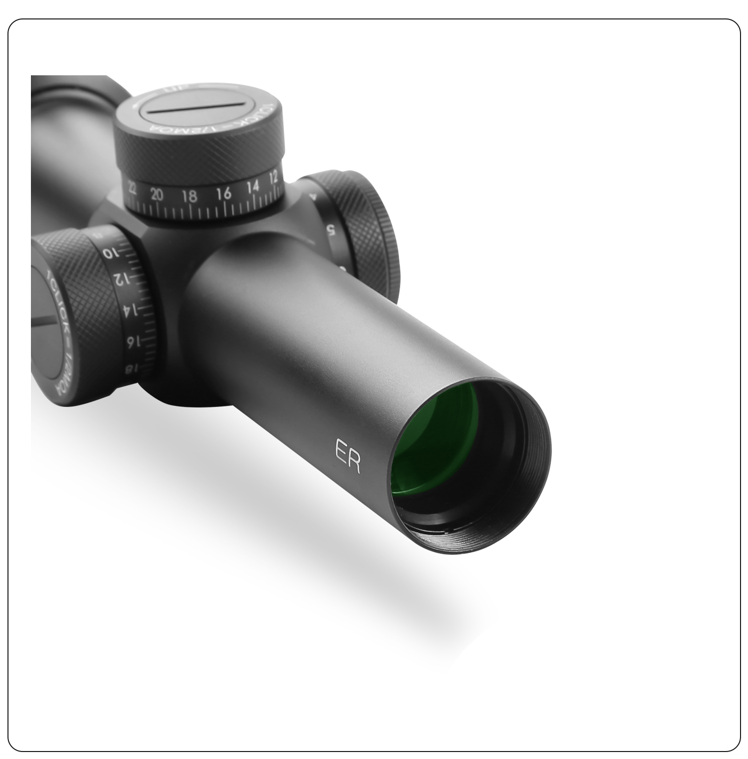 กล้องติดปืน กันน้ำ กันกระแทก มีไฟเส้นเล็ง 2 สี T-EAGLE ER 1.2-6X24 IR HK BLACK