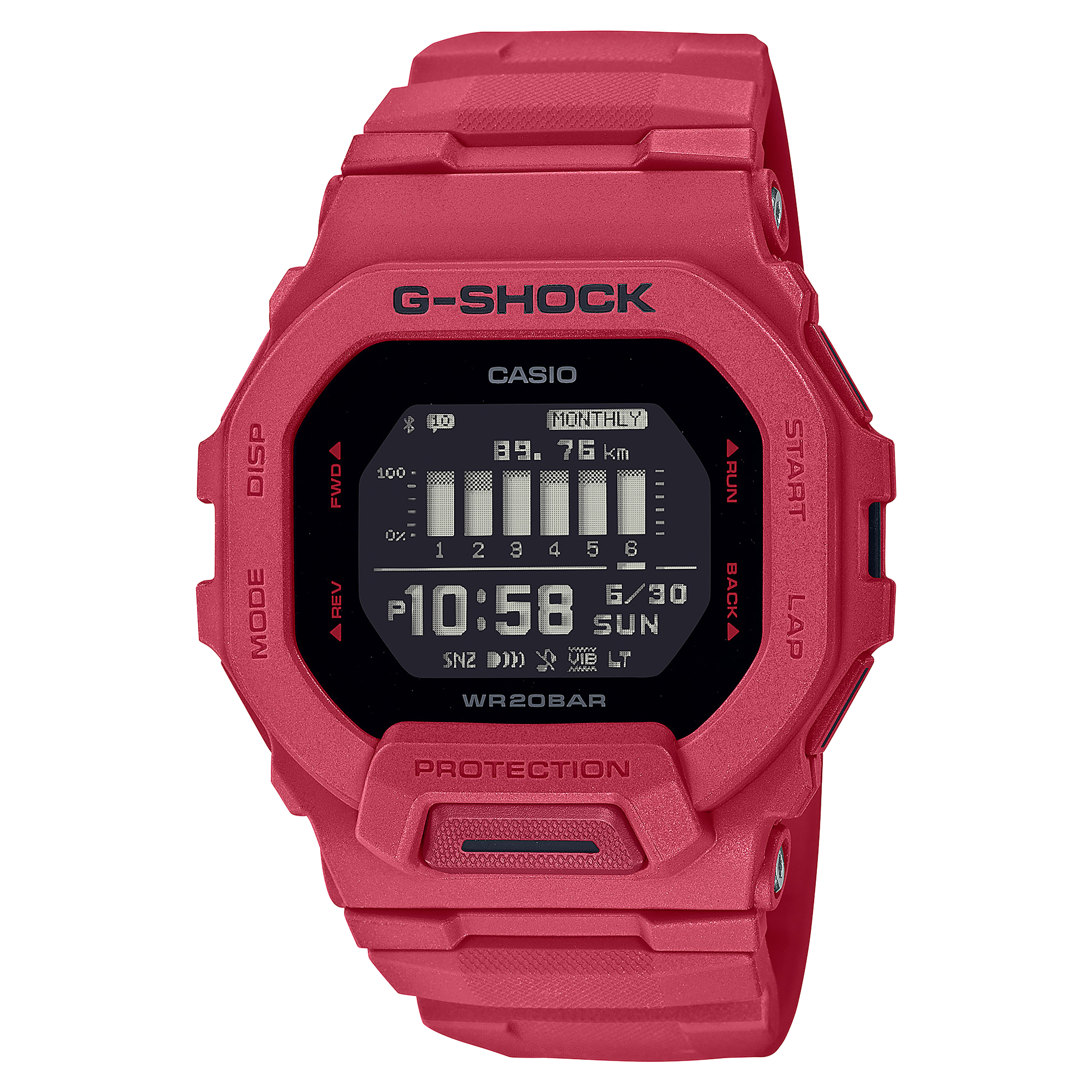 CASIO G-SHOCK รุ่น GBD-200RD-4DR สีแดง สินค้าของเเท้ รับประกันศูนย์ CMG