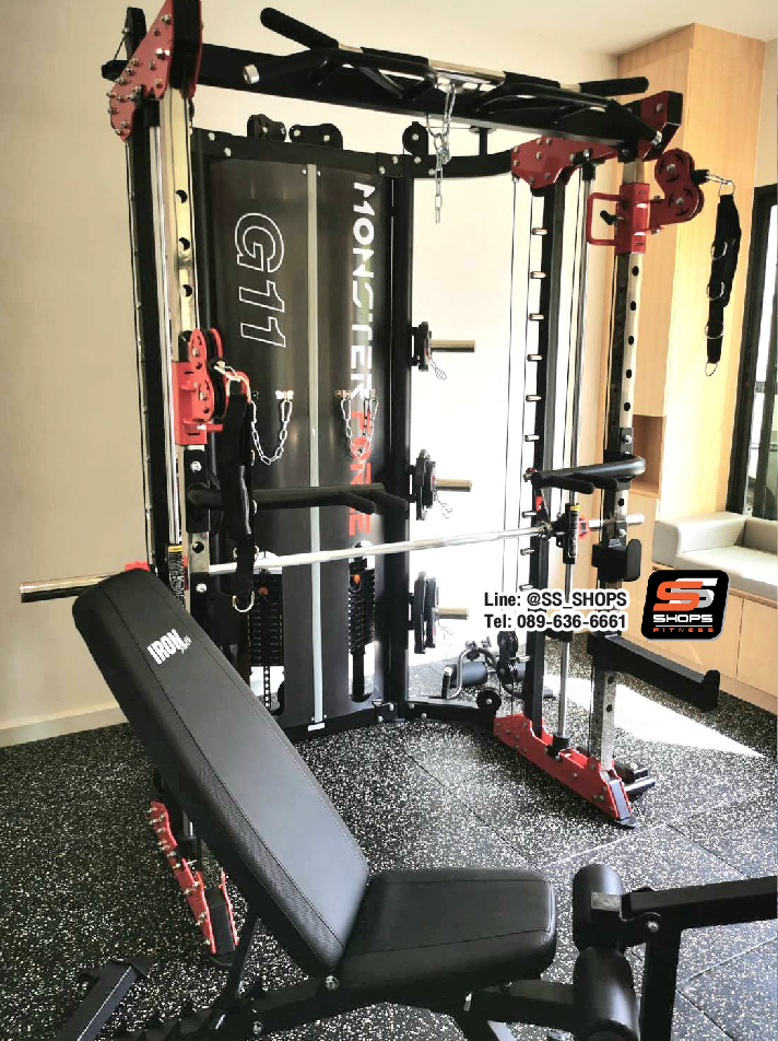 สมิทแมชชีน Smith Machine Monster Force G11+ม้านั่ง204+แผ่นน้ำหนัก 50 kg