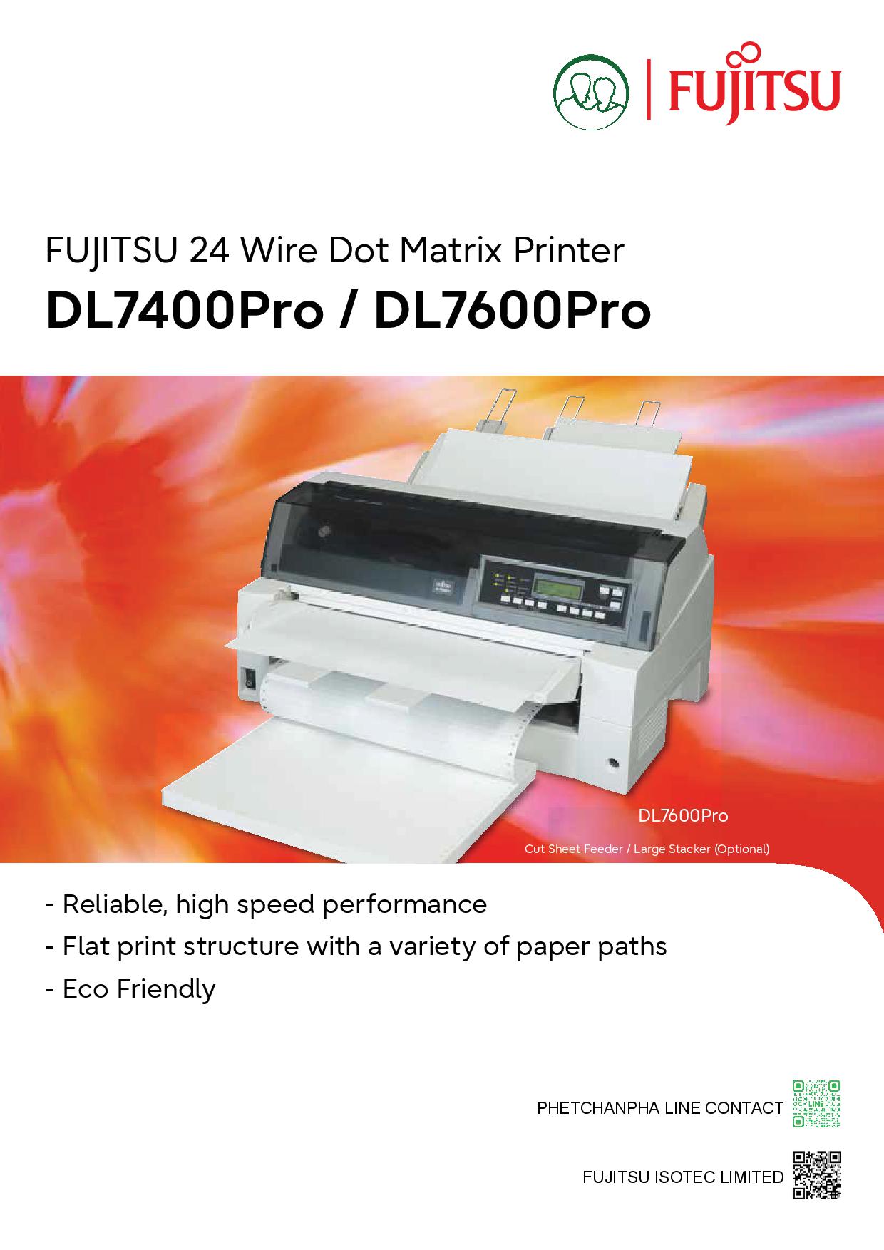 Fujitsu เครื่องพิมพ์ Heavy duty printer DL7400 Pro