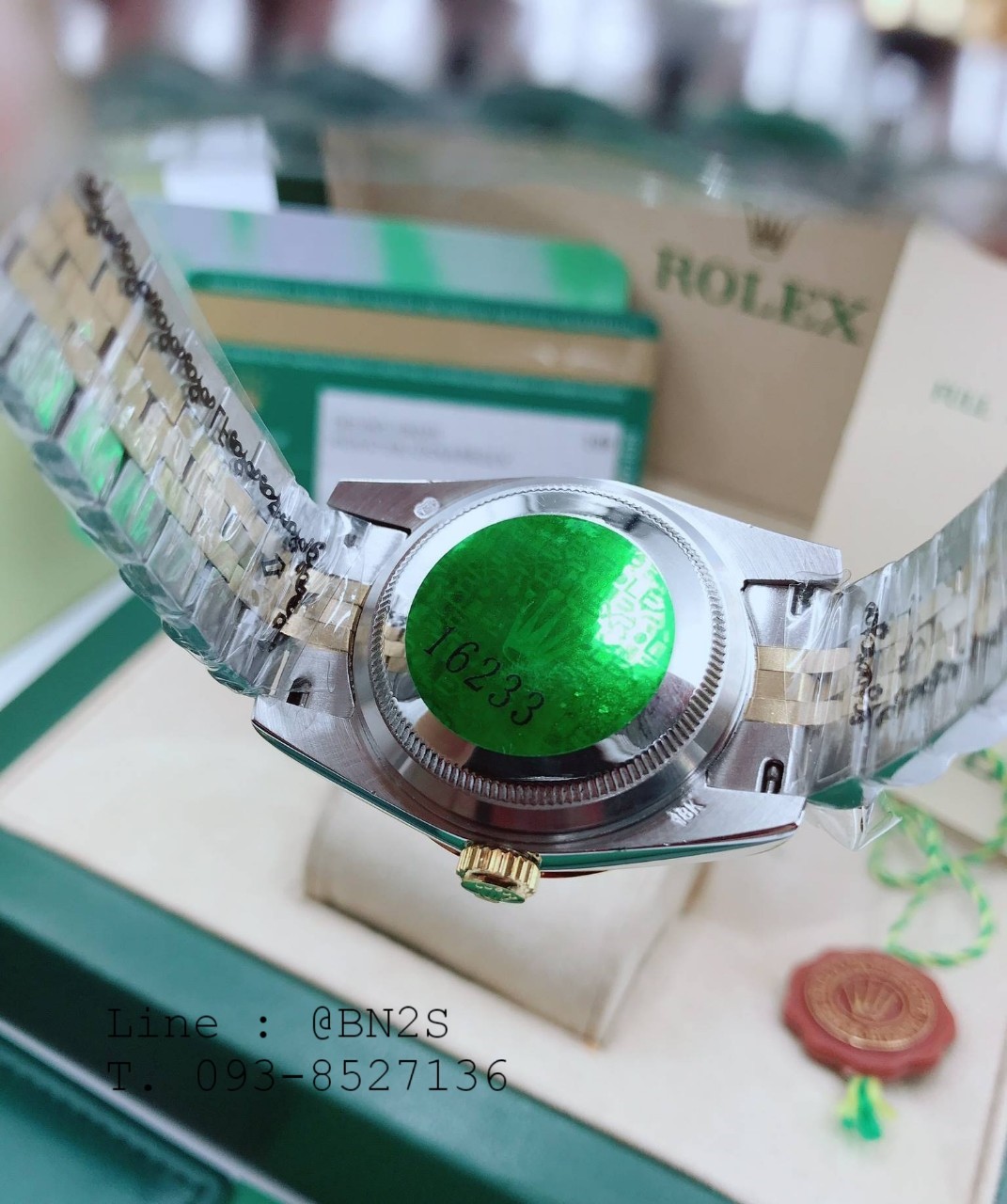 ROLEX DATEJUST Watch ตัวเรือนเงิน หน้าปัดขาว ขอบทอง 31 มม. มาพร้อมกล่องครบชุดตามรูป