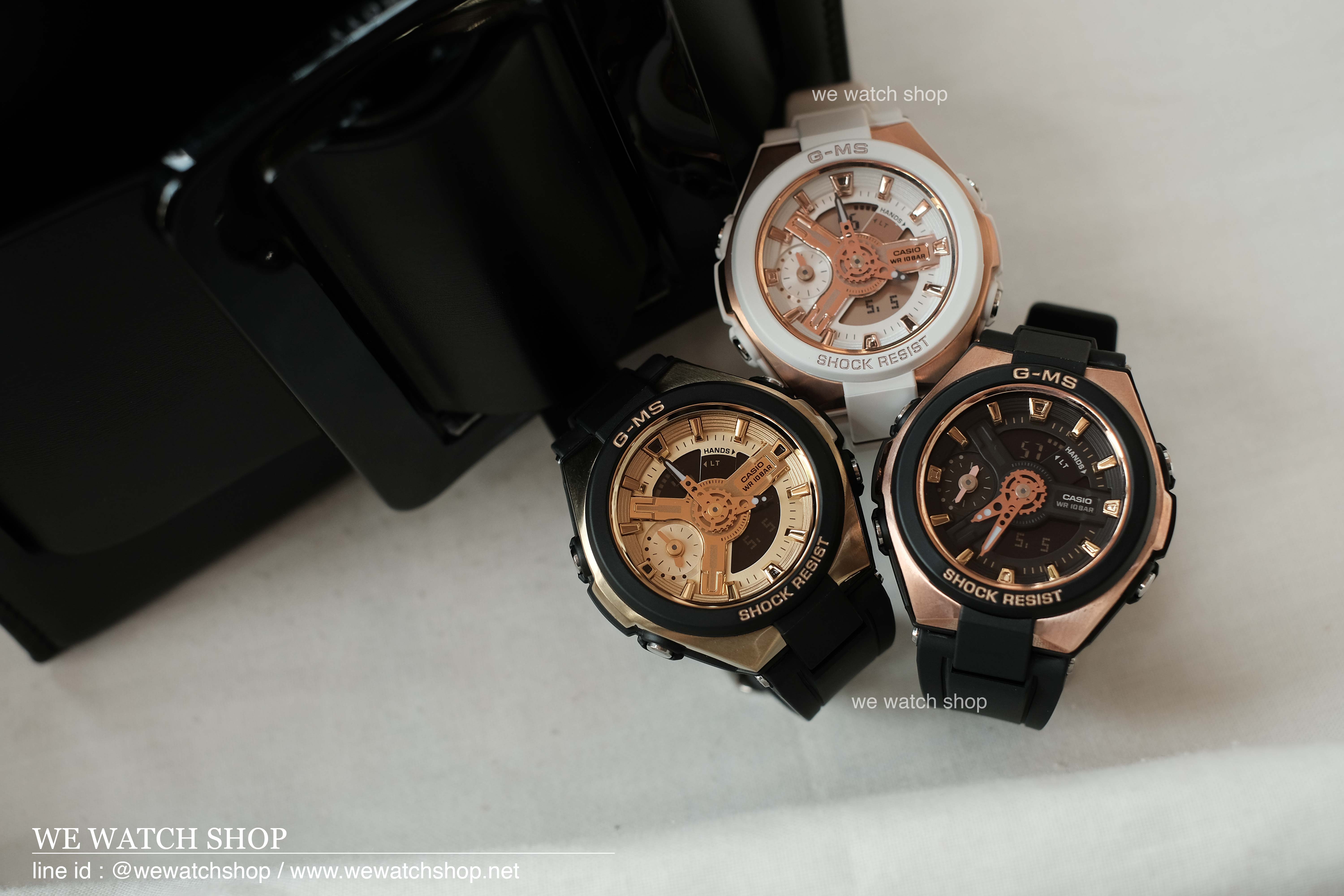 CASIO BABY-G รุ่น MSG-400G-7ADR สีขาว โรสโกลด์ สินค้าใหม่ ของแท้ รับประกันศูนย์ CMG