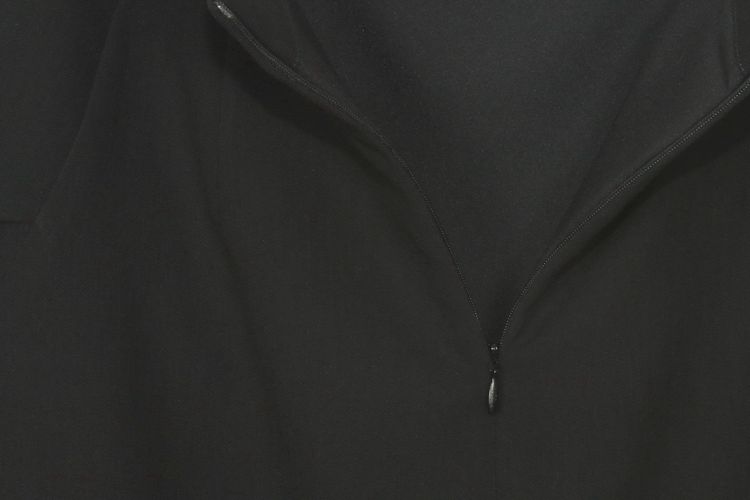 SK-190 กระโปรงแฟชั่น&ทำงาน ทรงสอบ ผ้า CHANEL สีดำ ด้านหน้ากระโปรงจับจีบระบาย