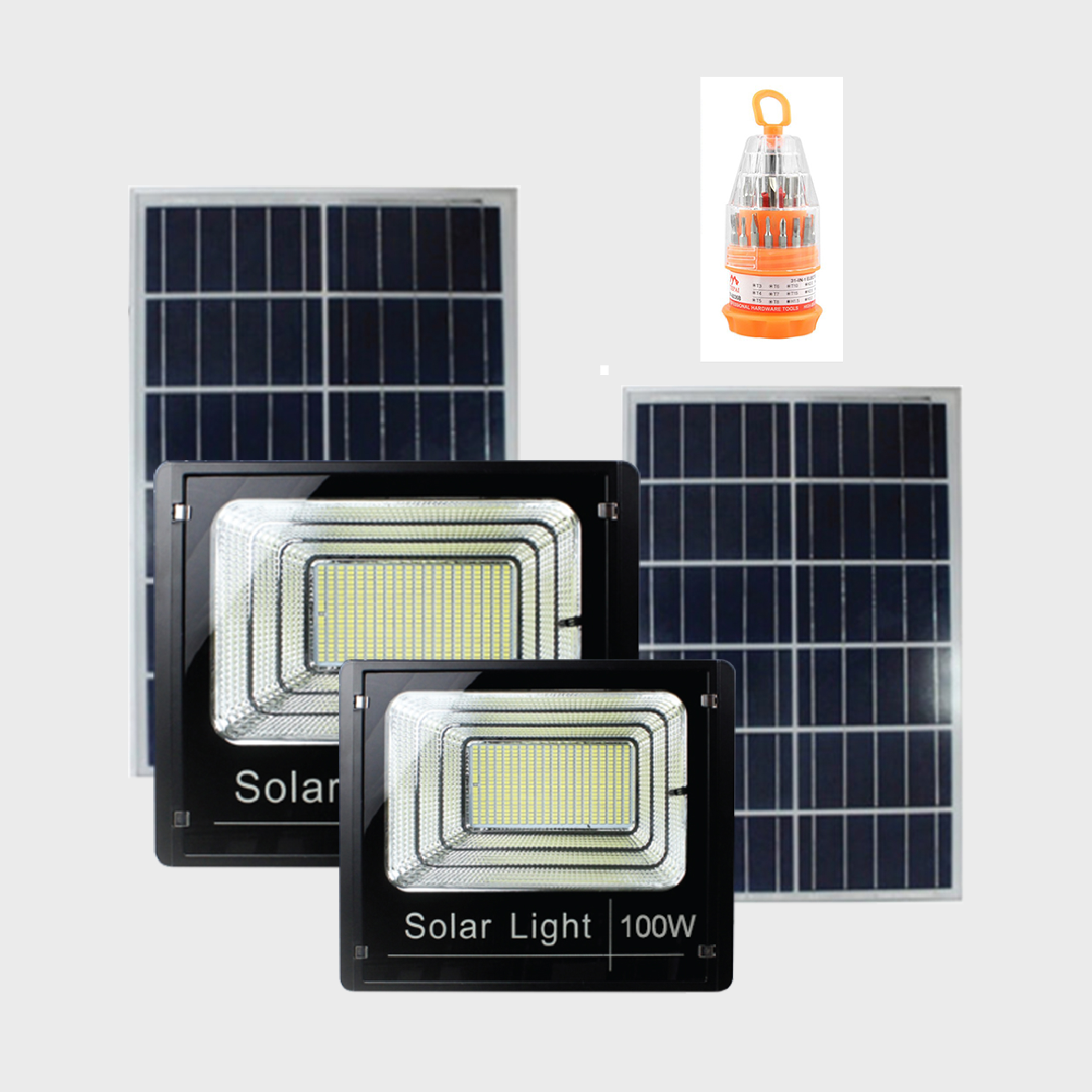 Solar Cell 200W + Solar Cell 100W + ชุดไขควงส้ม