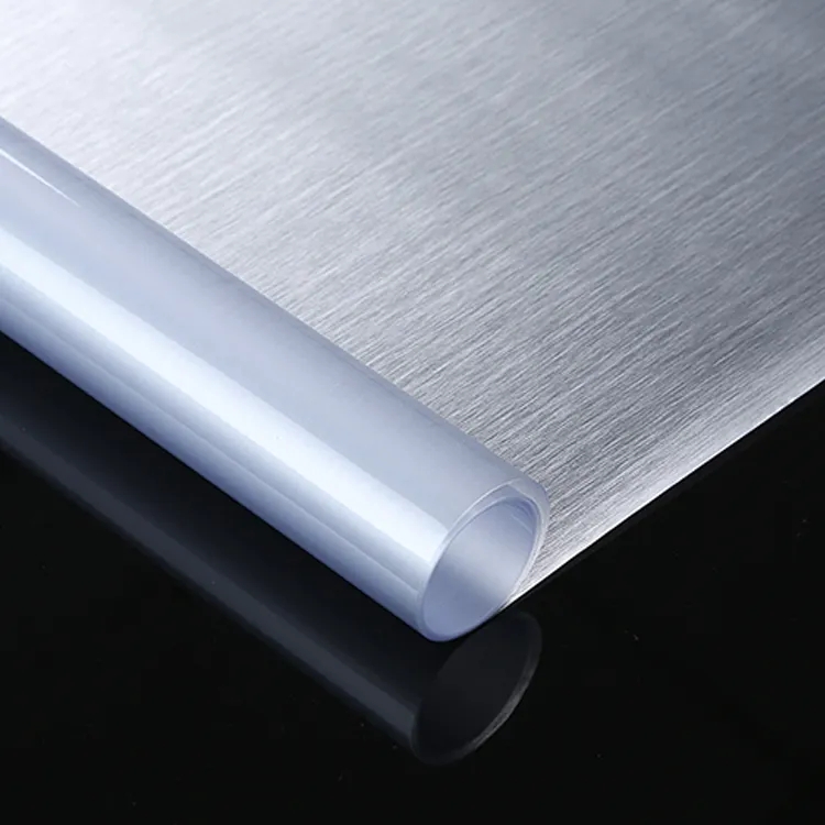 --หมดชั่วคราว- PVC สุญญากาศติดกระจก "ฝ้าขุ่น Brushed Texture" ขนาดหน้ากว้าง 90cm x 1m