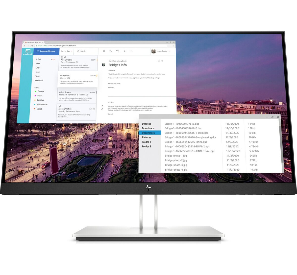 Monitor HP 23" E23 G4 FHD (9VF96AA) รับประกัน 3 ปี