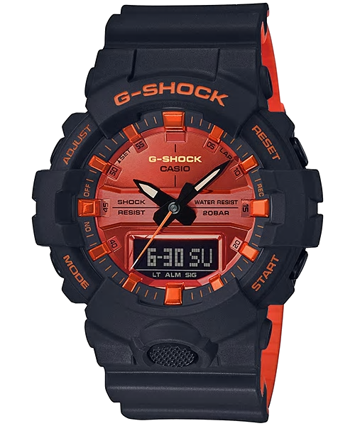 CASIO G-SHOCK รุ่น GA-800BR-1ADR สีดำ ส้ม สินค้าใหม่ ของแท้ รับประกันศูนย์ CMG