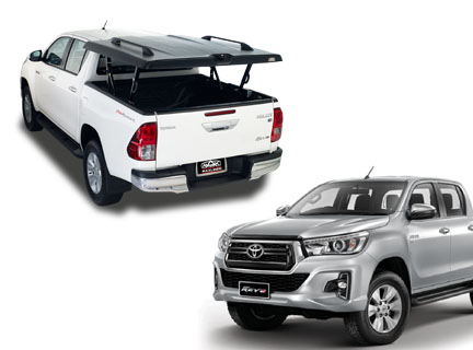 S2 180° สีดำลายหนัง 4 ประตู Toyota Hilux Revo ปี2017+Rack