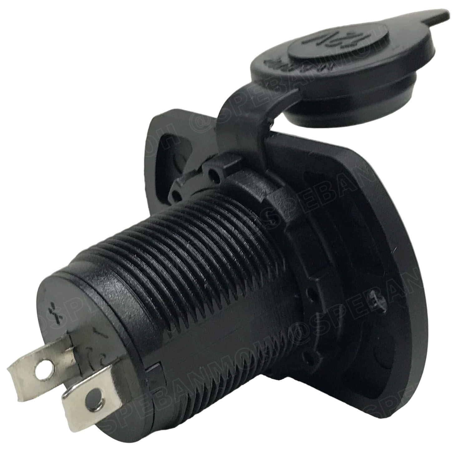 [ 1ชิ้น ] CLTF-003 เต้ารับ DC Socket 12V สำหรับปลั๊กจุดบุหรี่ Cigarette Lighter Socket with protective cap อะแดปเตอร์ซ็อกเก็ต USB พร้อมฝาครอบ สำหรับรถยนต์ จักรยานยนต์ มอไซต์ Input 12V Output 12V ซ็อกเก็ตที่จุดบุหรี่ในรถยนต์