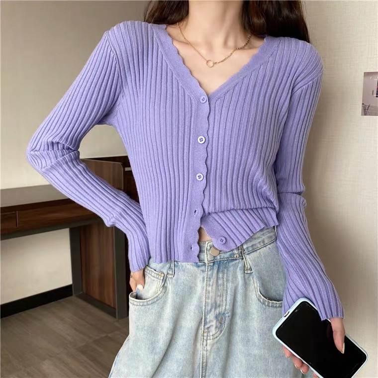 LOVELY Knit cardigan เสื้อคลุมไหมพรมขนยาว ผ้านีทนุ่ม