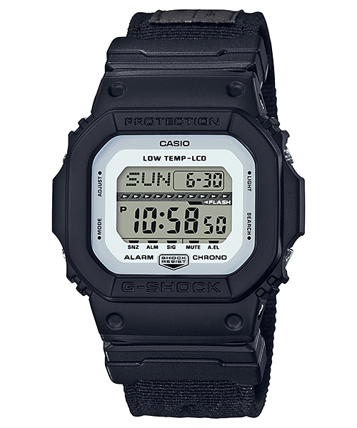 CASIO G-SHOCK รุ่น GLS-5600CL-1DR สีดำ สายผ้านาโต้ สินค้าของเเท้ รับประกันศูนย์ CMG