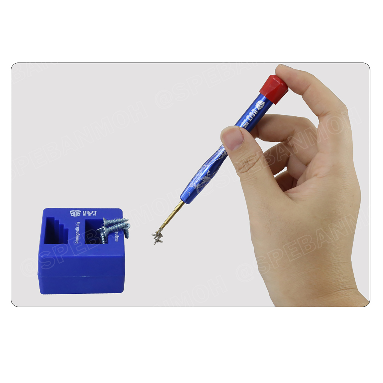 BST-016 อุปกรณ์เพิ่มแรงแม่เหล็ก Magnetizer Demagnetizer Degausser Tool ทำไขควงเป็นแม่เหล็ก ไขควงดูดน็อตได้ ตัวเพิ่มแรงแม่เหล็ก Magnetizer ตัวทำให้ปลายไขควงเป็นแม่เหล็ก Tool Rushed Magnet Demagnetization For Screwdriver Tips อุปกรณ์ทำแม่เหล็กและถอดแม่เหล็ก