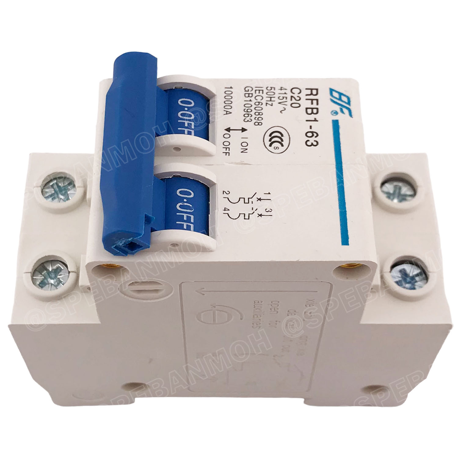 [ 1ชิ้น ] FB1-63-2P 20A BF เบรกเกอร์ ดีซี 2P 20แอมป์ 2Pole DC Breaker 600 VDC DC Circuit Breaker 2P สำหรับงาน solar cell เบรกเกอร์ไฟฟ้าโซลาร์เซลล์ DC ป้องกันกระแสเกิน ใช้ได้กับไฟฟ้ากระแสตรง DC เบรกเกอร์ 2โพล Solar Breaker เซอร์กิตเบรกเกอร์ MCB Breaker