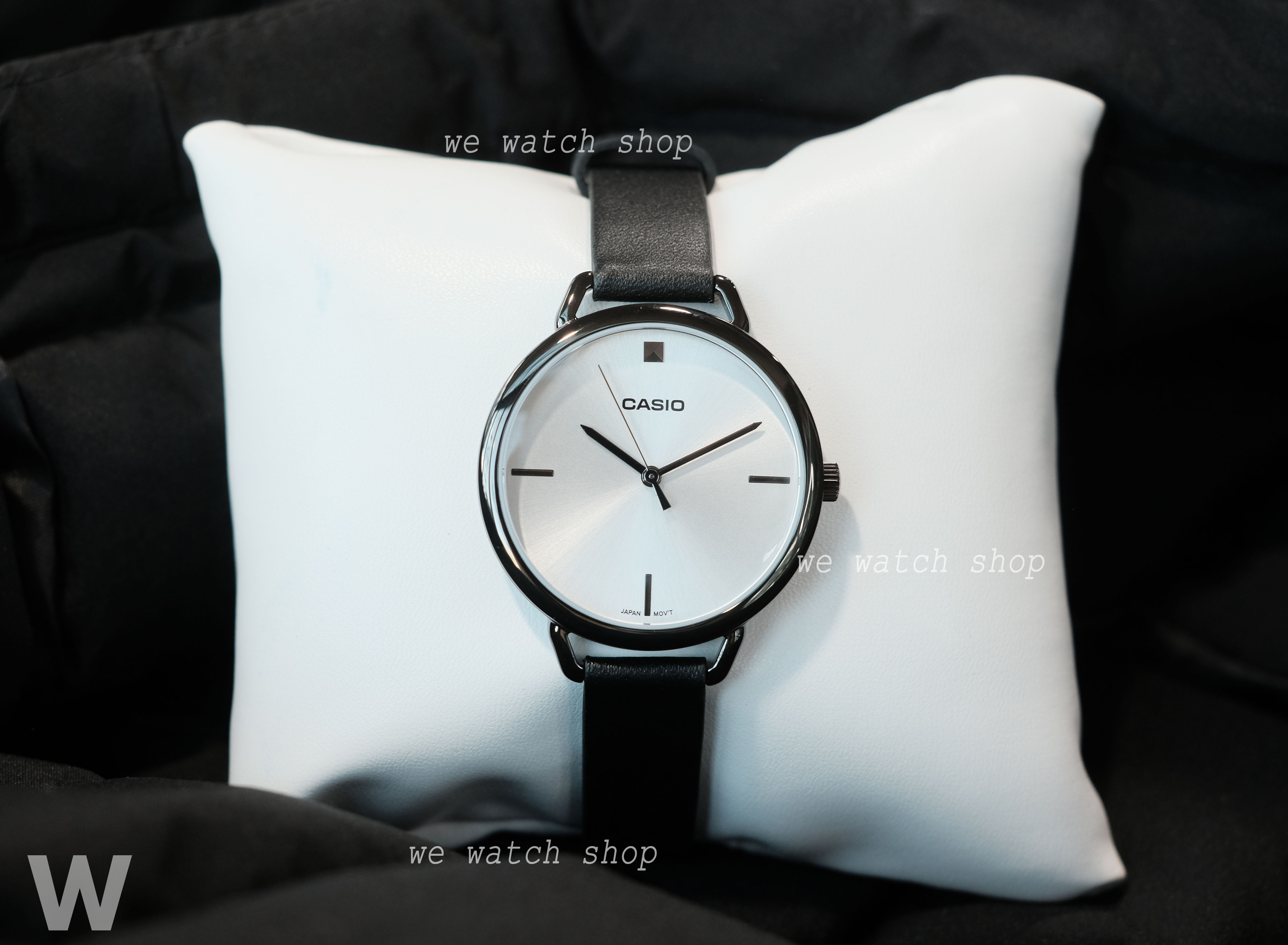 CASIO รุ่น LTP-E415GRL-1CDF สายหนัง สีดำ ประกันศูนย์ CMG 1 ปี