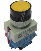 สวิทช์กดติด-กดดับ ABW-111-DZ Maintain 1NO 1NC เหลือง (Yellow)