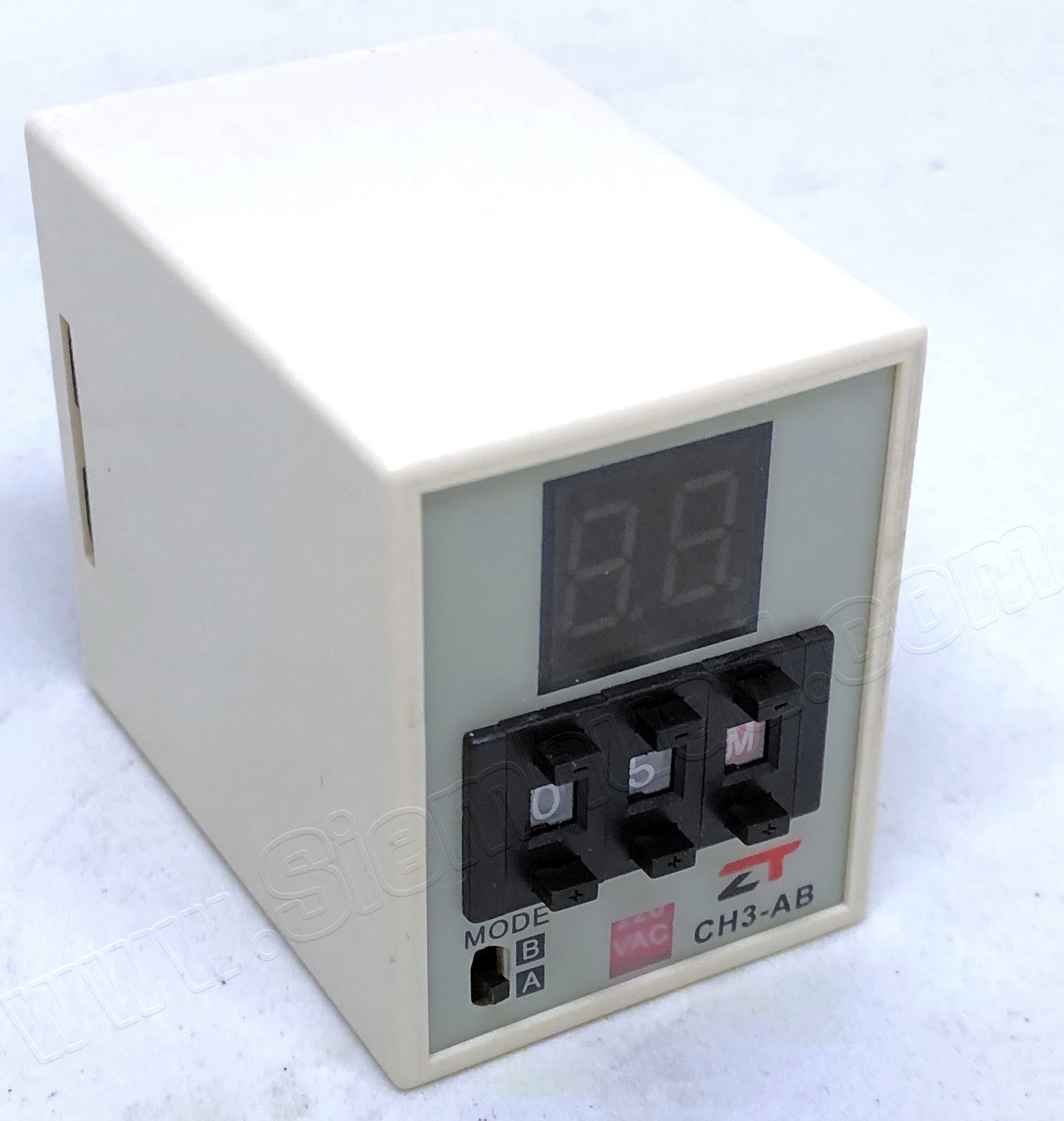 ไทม์เมอร์ TIMER RELAY (0.01S-990H) (ZT) รุ่น CH3-AB , 220VAC 50/60Hz , 24V AC/DC