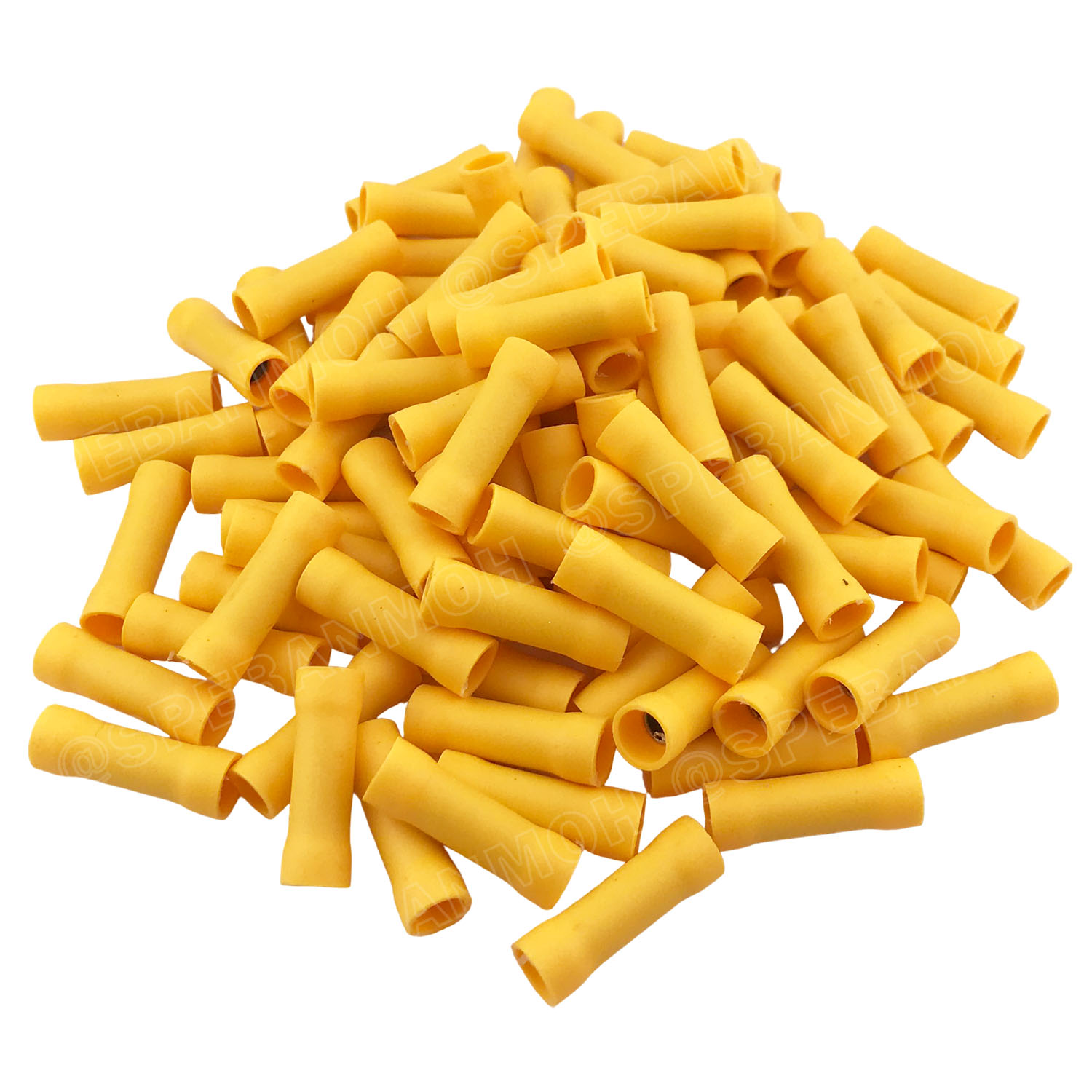 [ 100 ตัว/ถุง ] BV 5 สลิปหุ้มต่อกลาง หุ้มฉนวน สีเหลือง Yellow สำหรับสาย 4.0-6.0 mm2 12-10awg สลิปต่อสาย สลิปต่อสายไฟ Crimping Terminal เทอร์มินอลต่อลาง เทอร์มินอลต่อสาย ขั้วต่อสายไฟ สลิปกลางทาง ตัวต่อสาย หุ้มฉนวน ข้อต่อสายแบบย้ำ Crimp Sleeves