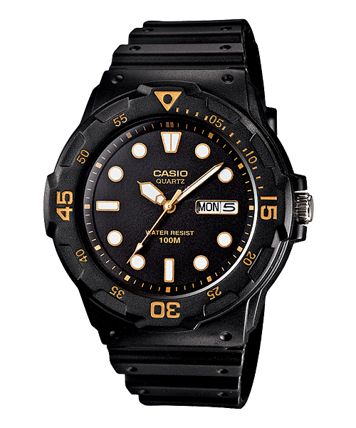 CASIO รุ่น MRW-200H-1EVDF สีดำ จอดำ สินค้าของเเท้