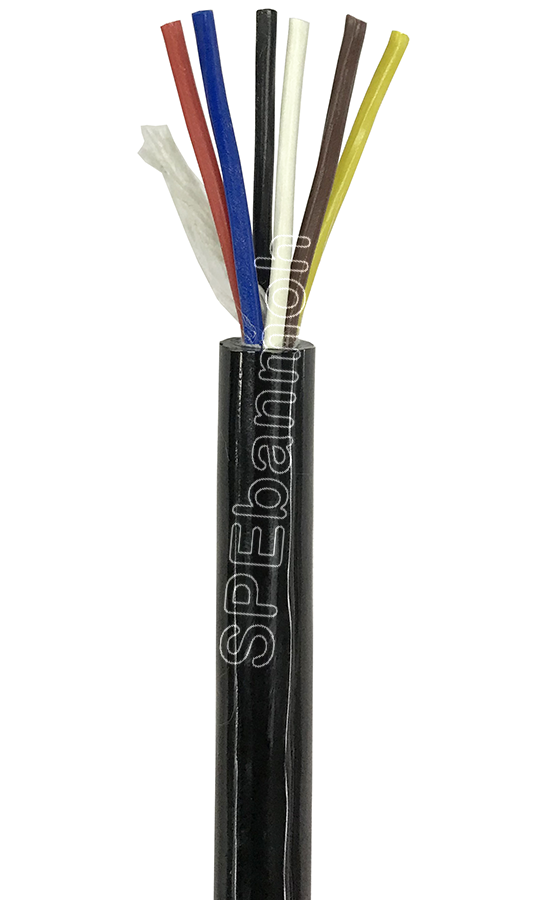CBS-6C05-L250 สายไฟสปริง(Spiral Cable) 6C x 0.5 sq.mm