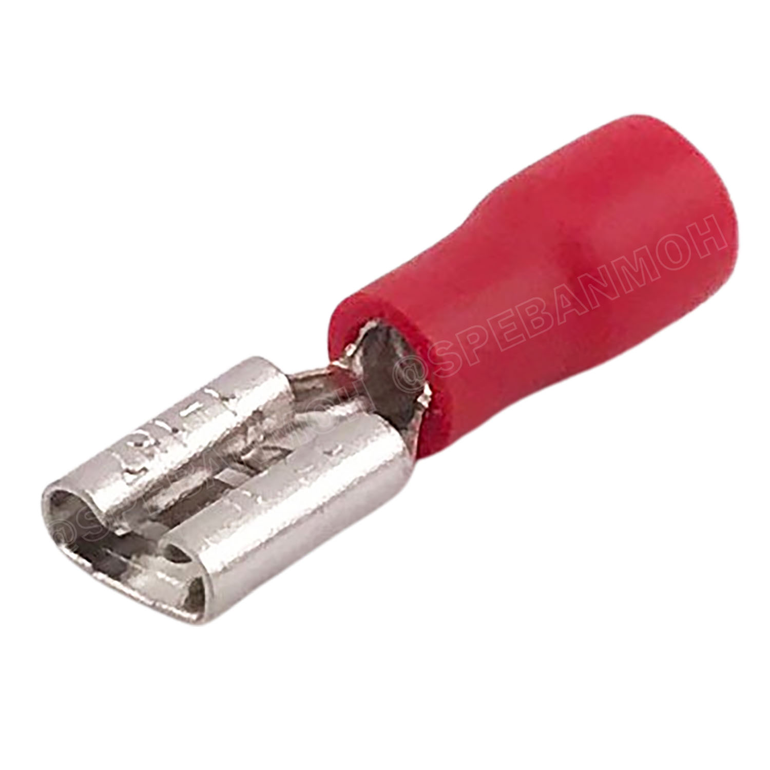 [ 100 ตัว/ถุง ] FDD1.25-187 สีแดง Red หางปลาเสียบแบน ตัวเมีย หุ้มฉนวน สำหรับสาย 0.5-1.5 mm2 22-16awg หางปลาหุ้มฉนวน Crimping Terminal หางปลาเสียบแอร์ ตัวเมีย เทอร์มินอลต่อสาย ขั้วต่อสายไฟ Insulated Terminal ตัวต่อสาย หุ้มฉนวน ข้อต่อสายแบบย้ำ Crimp Sleeve