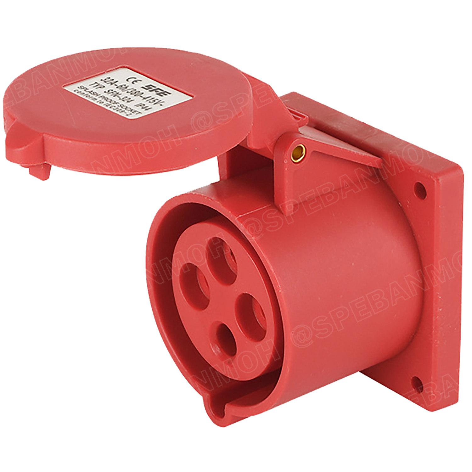 [ 1 ชิ้น ] SFN Power Plug IP44 ตัวเมียติดแท่น แบบตรง Female Rack Mount ปลั๊กอุตสาหกรรม ขนาดใหญ่ กระแสสูง High current Female Rack Mount ขั้วต่อไฟฟ้าขนาดใหญ่ คอนเน็คเตอร์กันฝุ่น ระดับIP44