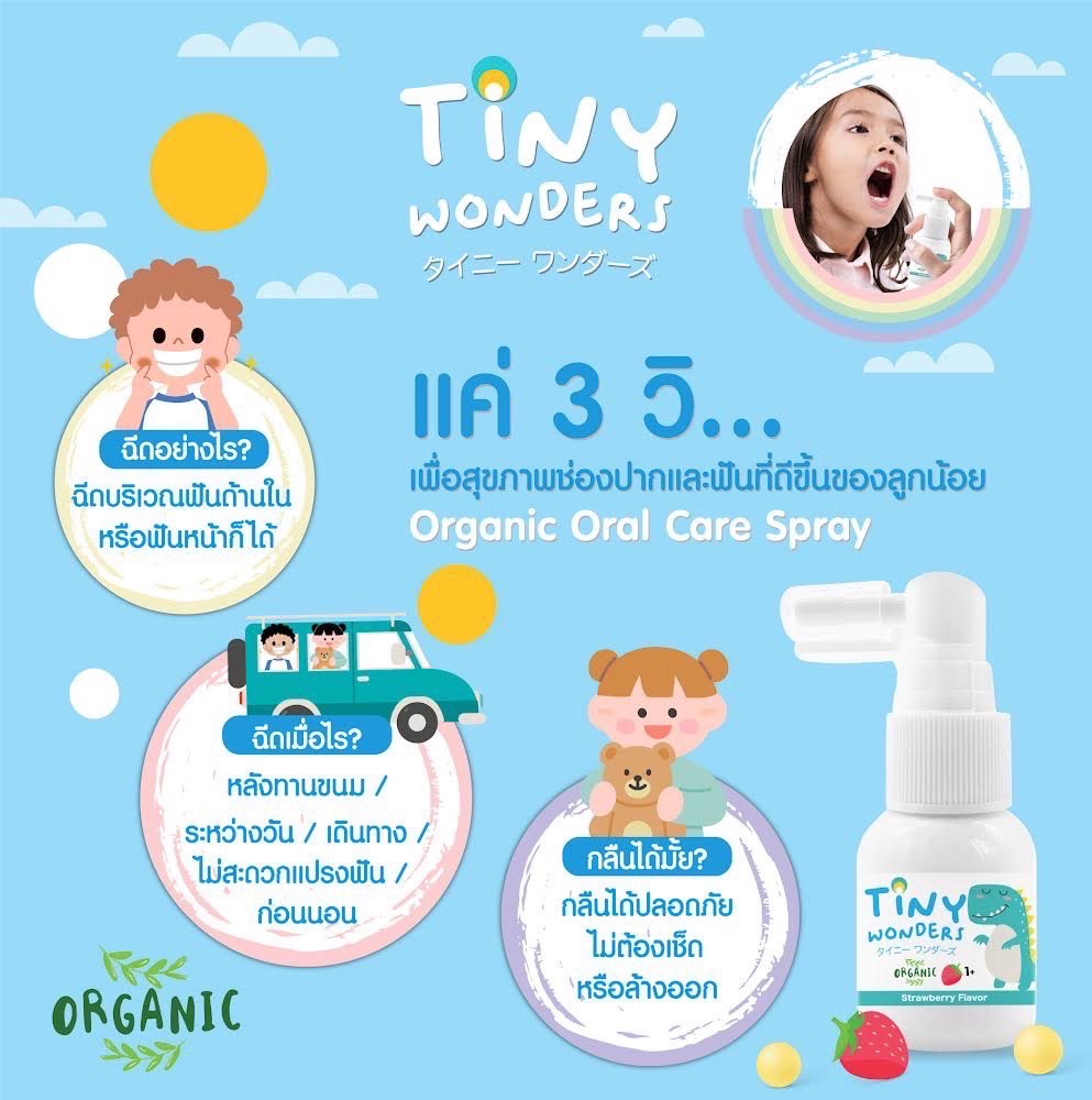 Tiny Wonders สเปรย์ป้องกันฟันผุ 20ml.