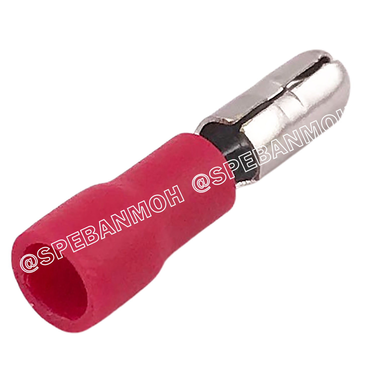 [ 100 ตัว/ถุง ] MPD 1 สีแดง Red หางปลาเสียบกลม ตัวผู้ หุ้มฉนวน สำหรับสาย 0.5-1.5 mm2 22-16awg หางปลาหุ้มฉนวน Crimping Terminal หางปลาเสียบกลม ตัวผู้ Male เทอร์มินอลต่อสาย ขั้วต่อสายไฟ Insulated Terminal ตัวต่อสาย หุ้มฉนวน ข้อต่อสายแบบย้ำ Crimp Sleeve