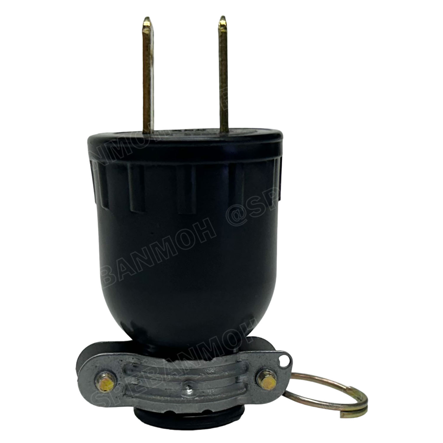 [ 4ชิ้น ] ACP-R001 ปลั๊กยาง ตัวผู้ 2ขาแบน AC Power Plug ท้ายห่วง 16A 250V ปลั๊กตัวผู้ 2ขาแบน ต่อสาย AC Plug 2P 16แอมป์ 220โวตต์ Male Ac Plug ปลั๊กยาง 2ขา ปลั๊กเสียบขาแบน Male Plug 2แบน ปลั๊กตัวผู้ต่อสาย