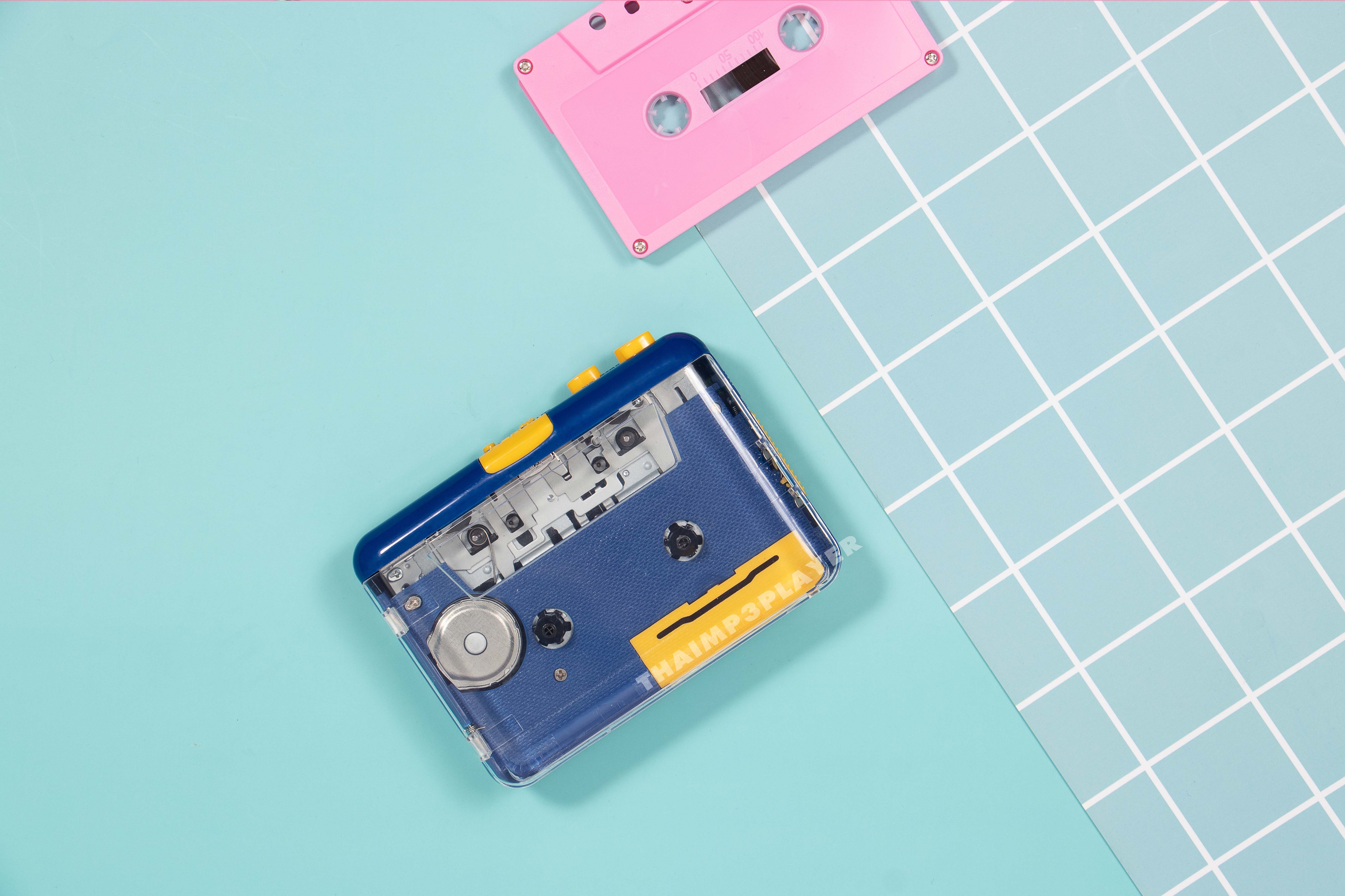 เครื่องเล่นเทปฝาใส มองเห็นเทปข้างใน ฮิตสุด สีสวย เสียงดี แปลงเทปเป็น MP3 ได้ มี Auto reverse