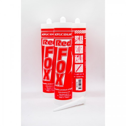 อะครีลิค ซิลิโคน (แด็ป) RED FOX Acrylic Sealant สีดำ