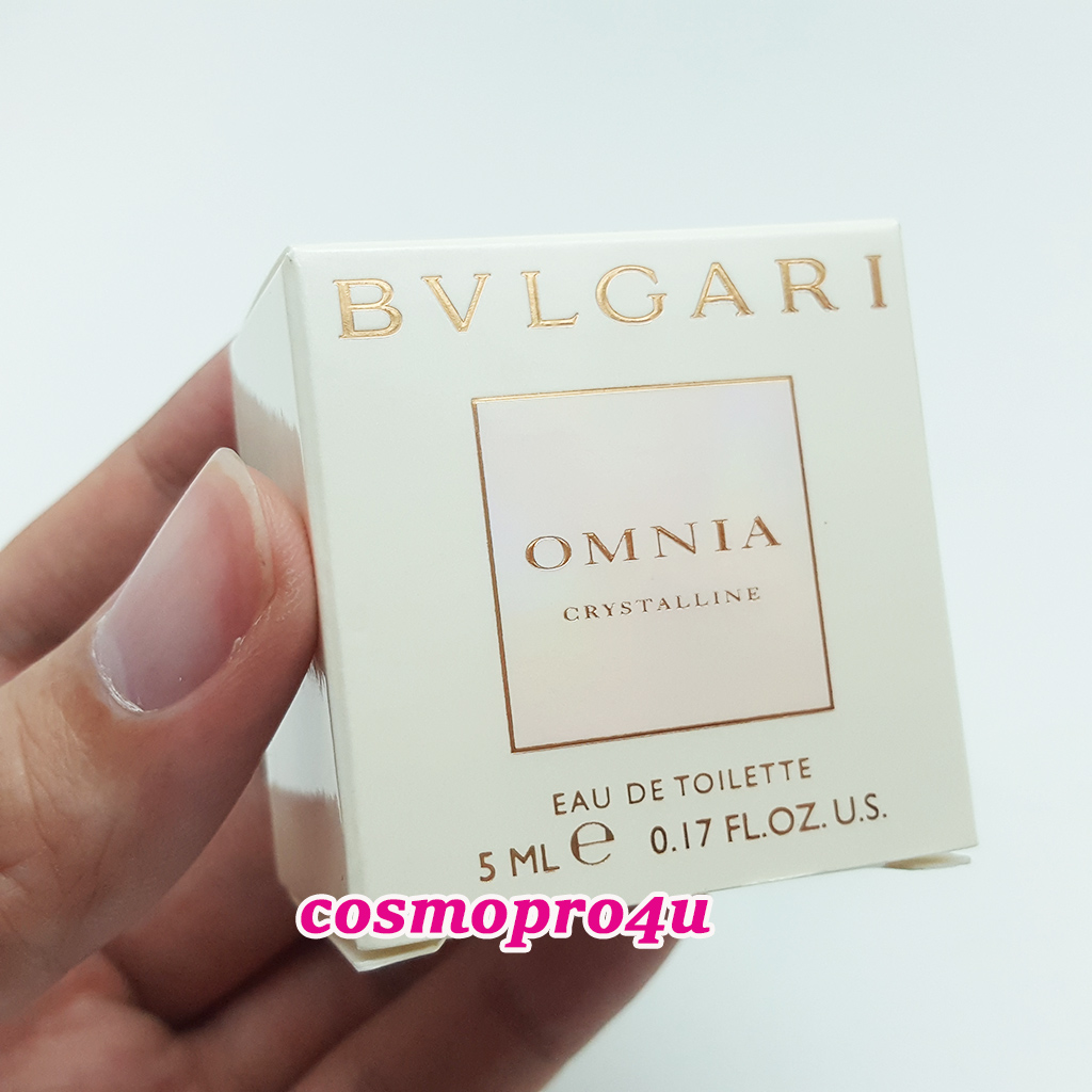 น้ำหอม BVLGARI OMNIA Crystalline EDT 5ml กล่องสีขาว บูการี่ ออมเนีย คริสตัลลีน กลิ่นหอม สดชื่น นุ่มนวล สะอาด ฉีดเยอะกลิ่นก็ไม่ฉุน