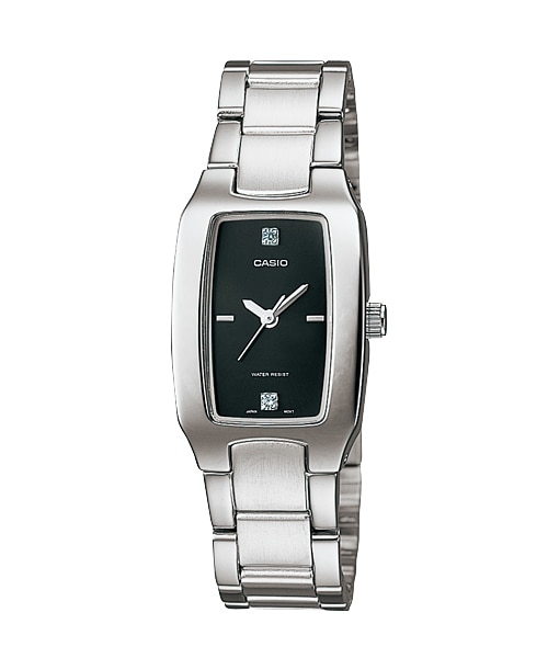 CASIO Standard รุ่น LTP-1165A-1C2DF สีเงิน หน้าปัดดำ สินค้าของเเท้