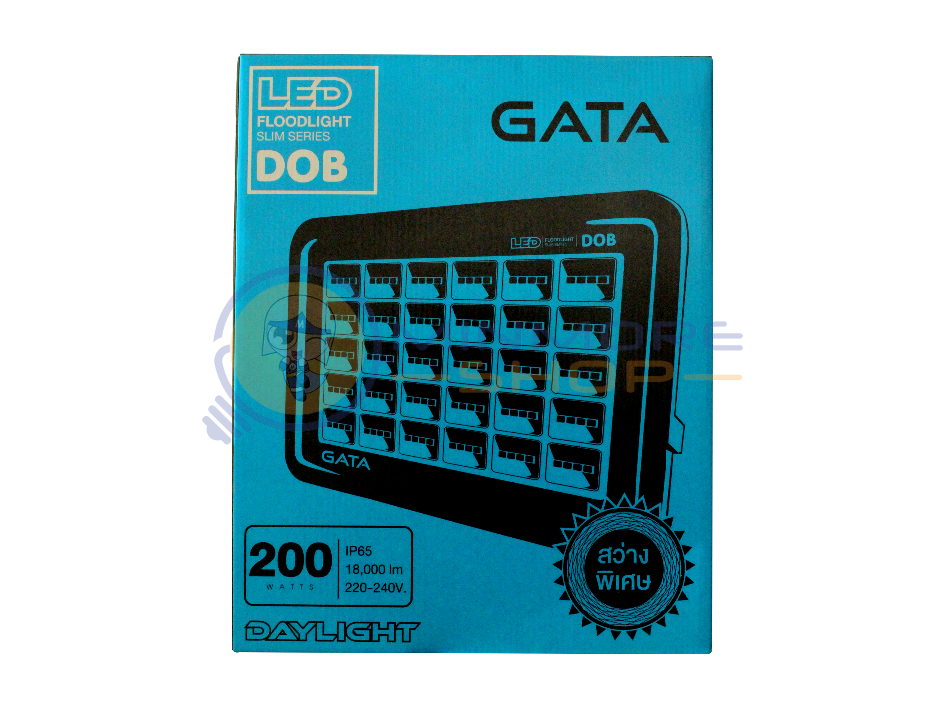 โคมไฟ LED Floodlight รุ่น Slim DOB Series 150,200 แสงขาว DAYLIGHT ยี่ห้อ GATA