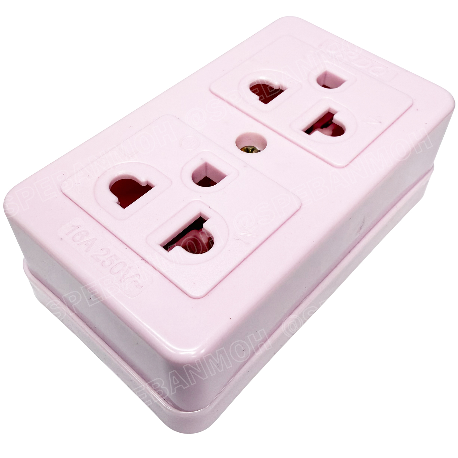 [ 1 ชิ้น / คละสี ] JRDQ-964 เต้ารับ 16A 250VAC เต้ารับ 2ช่อง มีกราวด์ ปลั๊กตัวเมีย ปลั๊กลอย ปลั๊กกราวด์ลอย มีขั้วดิน receptacle with earthing contact ขั้วทองเหลือง 3 ขา ยูนิเวอร์แซ็ล 16แอมป์ เต้ารับเอซี สำหรับทำปลั๊กพ่วง