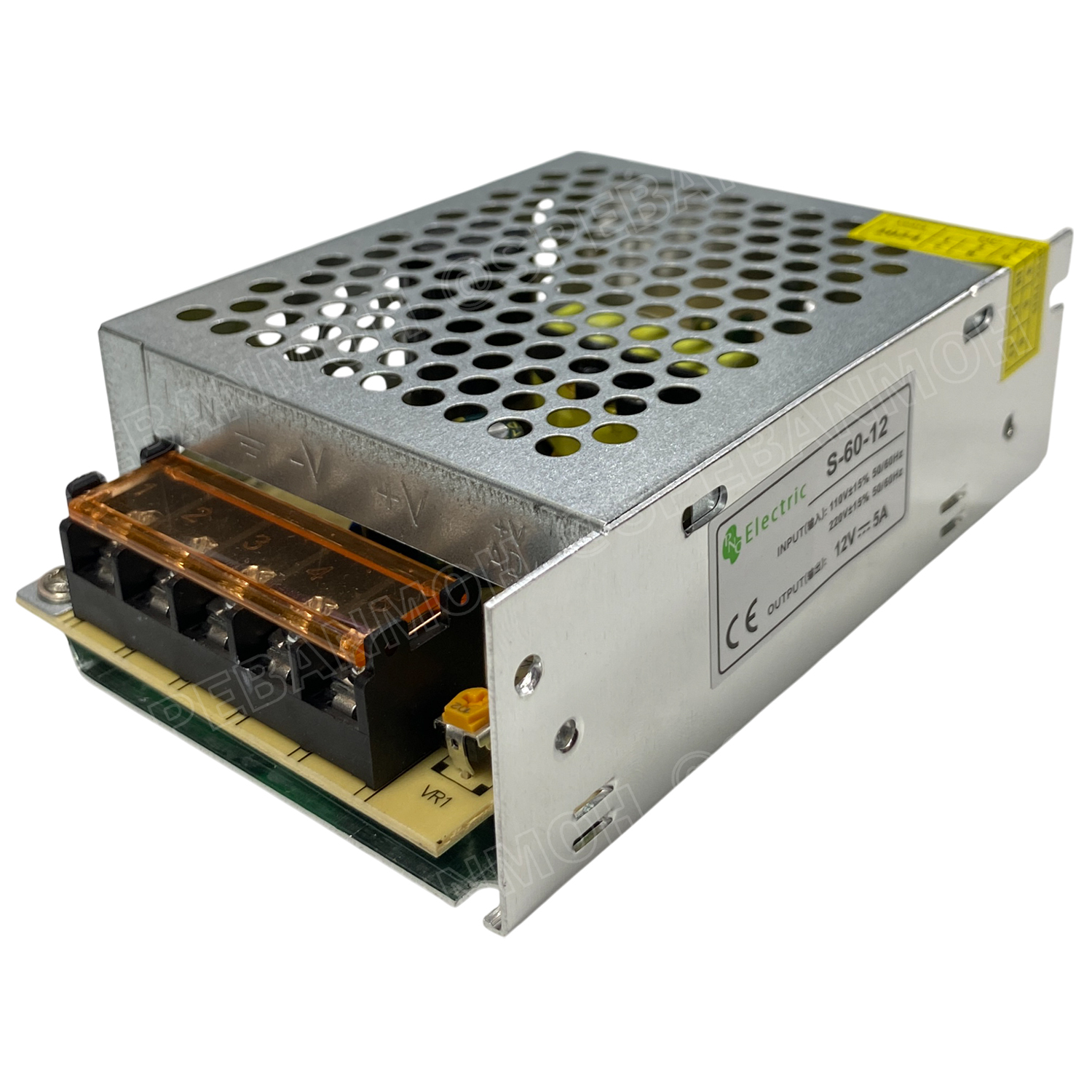 [ 1 ชิ้น ] S-60-12 Switching Power Supply สวิทช์ชิ่ง พาวเวอร์ซัพพลาย 60W 12V 5A Switching Power Supply 12VDC 60วัตต์ แหล่งจ่ายไฟ แบบสวิตชิ่ง 12 โวลต์ ซัพพลายจ่ายไฟ Output 12VDC เพาเวอร์ซัพพลาย โวลต์ ดีซี ตัวแปลงไฟ หม้อแปลง ไฟเข้า 110V / 220V AC to 12V DC