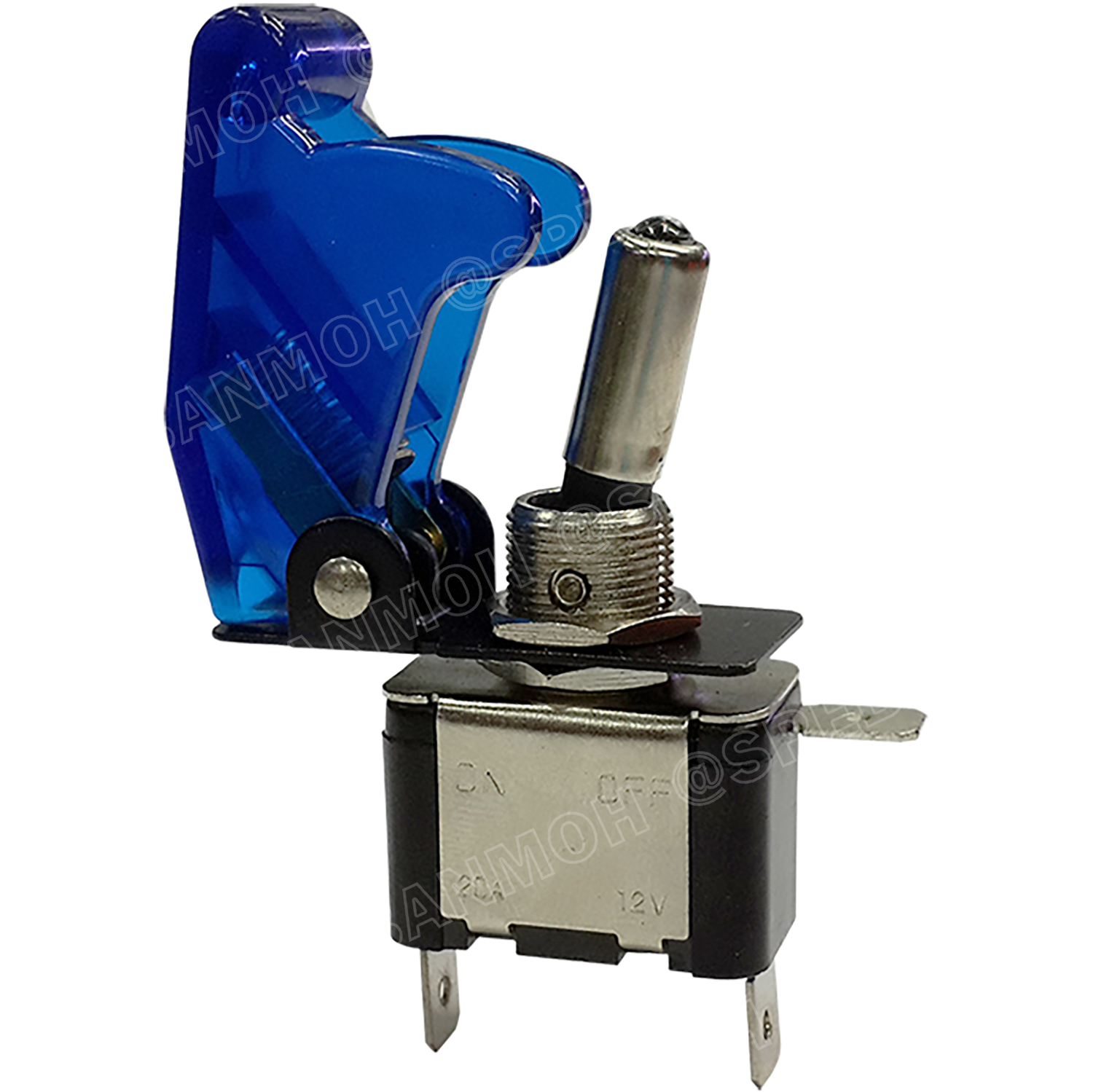 [ 1 ตัว ] ASW-07D น้ำเงิน Blue สวิทช์เครื่องบิน 12V 12V Toggle Switch ON-OFF 12V 20A สวิทช์เครื่องบิน ทนกระแสไฟสูง ใช้สำหรับไฟ12V สวิท เครื่องบิน 3 ขา แบบโยก เปิด-ปิด 12V เจาะฝัง ทนกระแสสูง 12V20A สวิทโยก มีไฟ สวิทช์ โยก ฝาครอบ