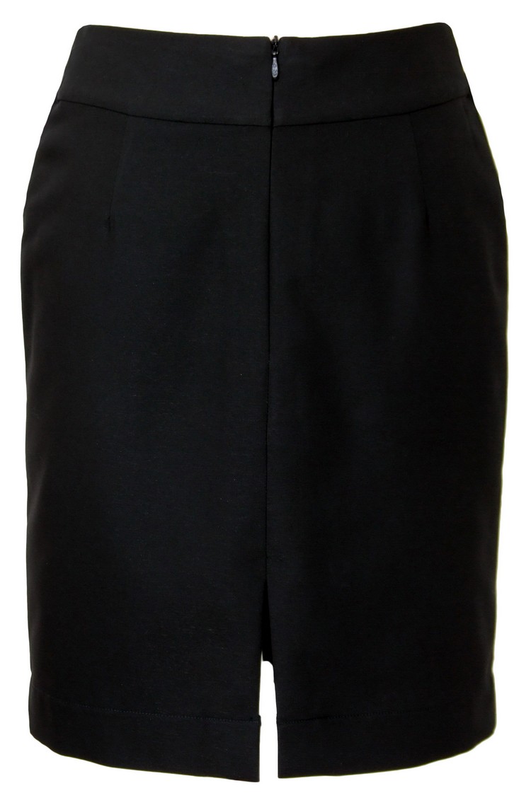 SK-097 กระโปรงแฟชั่น&ทำงาน ทรงสอบ ผ้าคอตต้อนญี่ปุ่นผสมสเปนเดคสีดำ