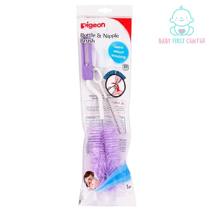 Pigeon Bottle & Nipple Brush พีเจ้นแปรงไนลอนโรตารี่ ล้างขวดนม